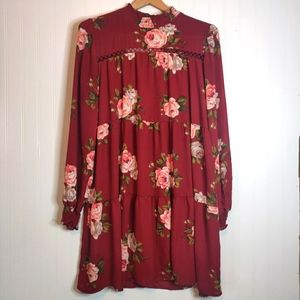 Ophelia Roe Tiered Babydoll Dress Sz L